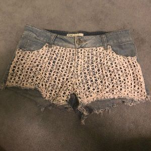 Vintage Havana Embroidered Denim Shorts